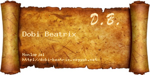 Dobi Beatrix névjegykártya